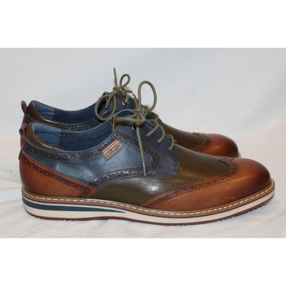 PILOLINOS MEN'S ALIVA LEATHER SNEAKERS BRANDY BLUE NIB‎ EU 41 US 7.5-8 NIB $200